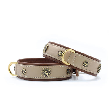 Hundhalsband läder Bergblume – Maul Ledermanufaktur