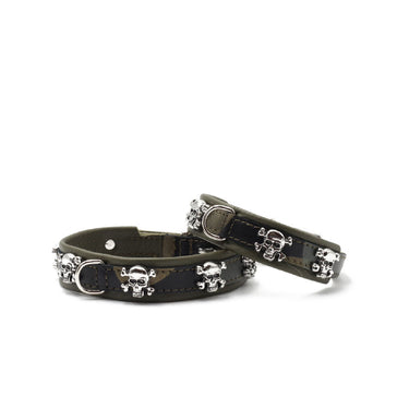 Hundhalsband läder Mini Wild Army – Maul Ledermanufaktur