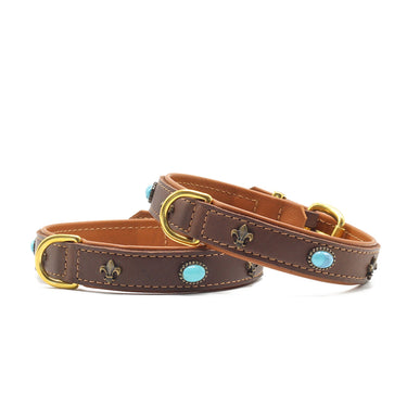 Hundhalsband läder San Francisco – Cognac