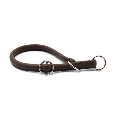Hundhalsband läder rundsytt – Maul Ledermanufaktur