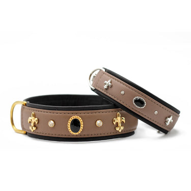 Hundhalsband läder Dark Diamond – Maul Ledermanufaktur