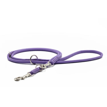 Hundkoppel läder Rundsytt Holi Color 200 cm – Lila