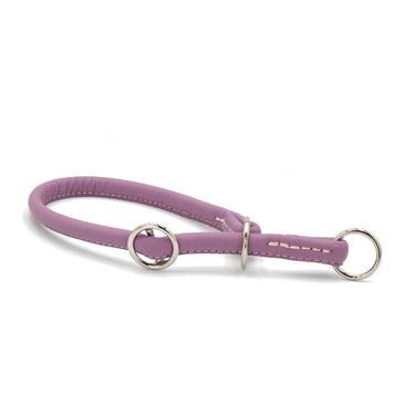 Dog Collar Leather Round-Stitched Silver – Maul Ledermanufaktur