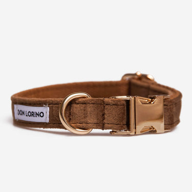 Hundhalsband Click Soft Brown Gold Don Lorino