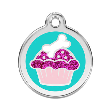 Namnbricka Gravyr Glitter Cupcake