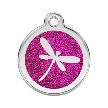 Namnbricka Gravyr Glitter Dragonfly