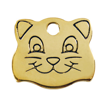 Namnbricka Gravyr Mässing Kattansikte