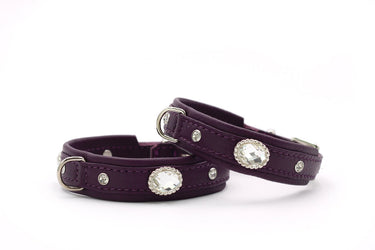 Hundhalsband läder Mini Diamond – Maul Ledermanufaktur