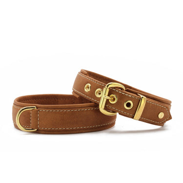 Hundhalsband läder Klassik Old English från Maul Ledermanufaktur