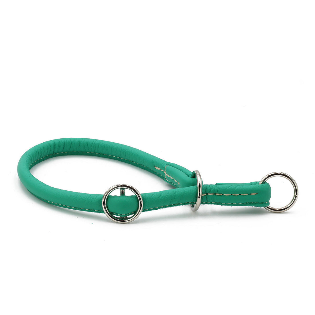 Hundhalsband läder Rundsytt Holi Color – Maul Ledermanufaktur