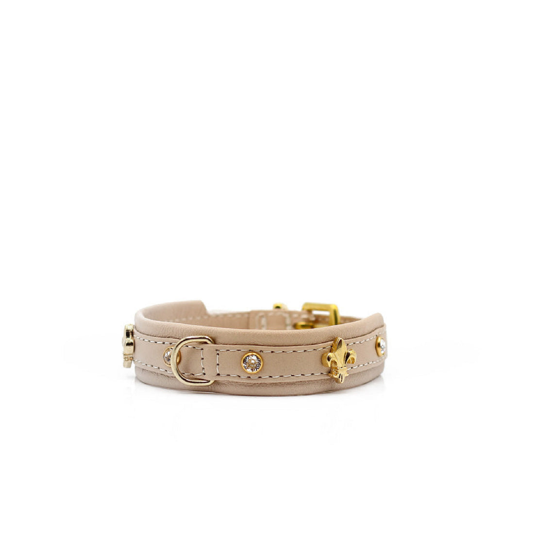 Hundhalsband läder Mini Fleur – Maul Ledermanufaktur