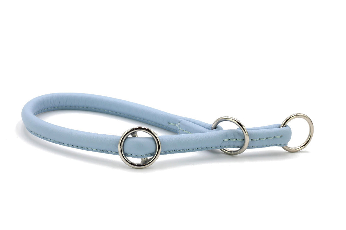 Hundhalsband läder läder Rundsytt Sunrise – Maul Ledermanufaktur