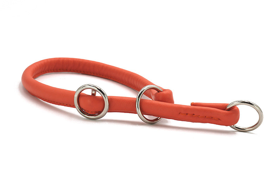 Hundhalsband läder Rundsytt Holi Color – Maul Ledermanufaktur