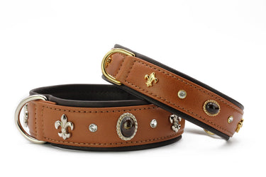 Hundhalsband läder Dark Diamond – Maul Ledermanufaktur