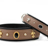 Hundhalsband läder Dark Diamond – Maul Ledermanufaktur