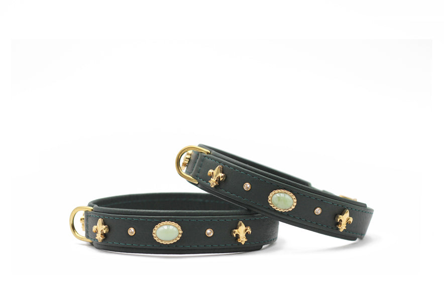 Hundhalsband läder Jade – Maul Ledermanufaktur