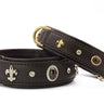Hundhalsband läder Dark Diamond – Maul Ledermanufaktur
