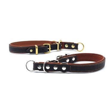 Hundhalsband läder Klassik Premium halvstryp – Maul Ledermanufaktur