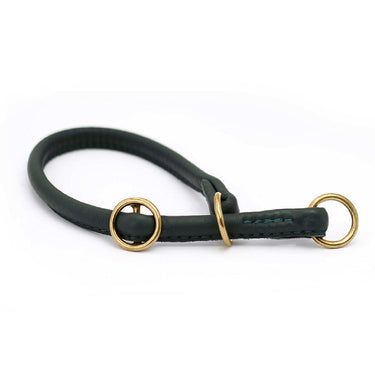 Hundhalsband läder Rundsytt Gold – Maul Ledermanufaktur