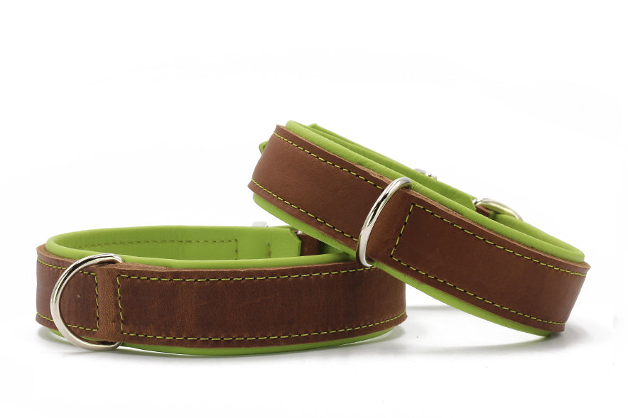 Hundhalsband läder Klassik Premium Mokka – Maul Ledermanufaktur - Pistage