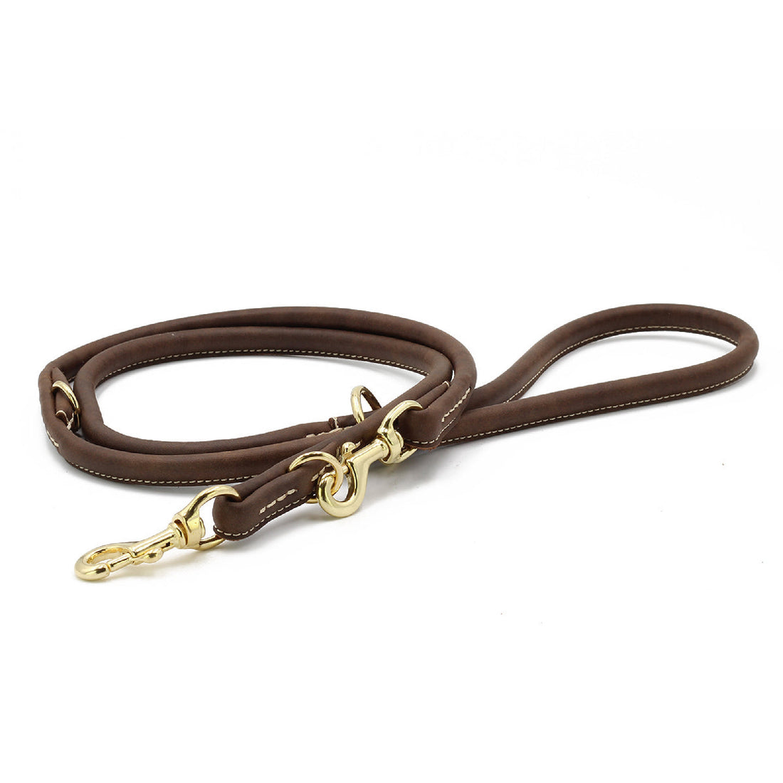 Hundkoppel läder Rundsytt Old English – Maul Ledermanufaktur