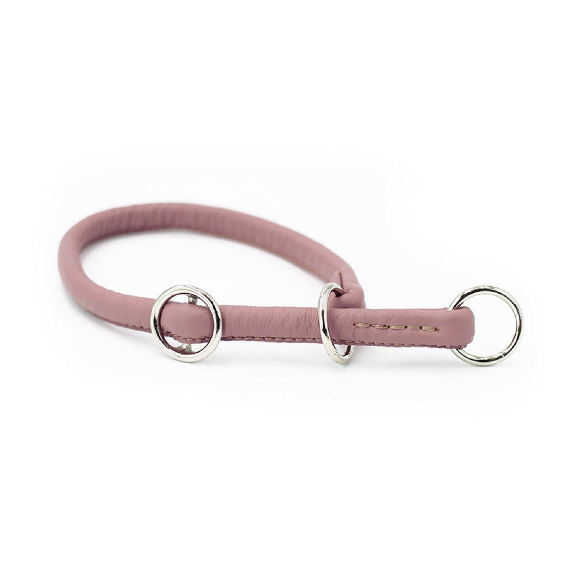 Hundhalsband läder Rundsytt Holi Color – Maul Ledermanufaktur