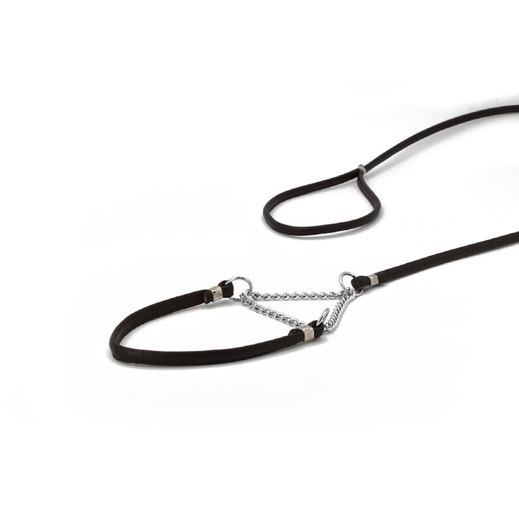 Dog Leash Leather Show Round-Stitched – Maul Ledermanufaktur