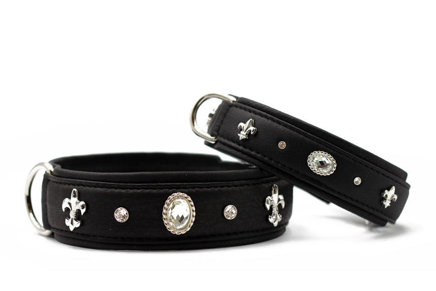 Hundhalsband läder Diamond – Maul Ledermanufaktur
