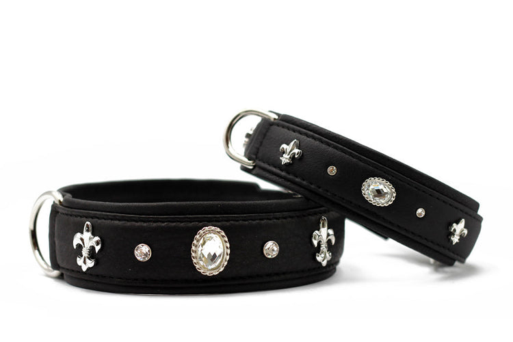 Hundhalsband läder Diamond – Maul Ledermanufaktur