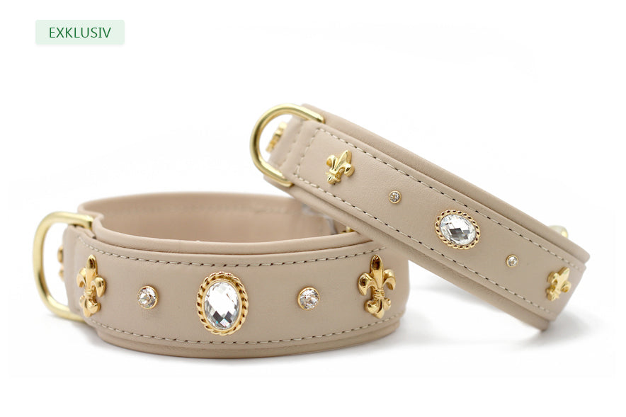 Hundhalsband läder Diamond – Maul Ledermanufaktur
