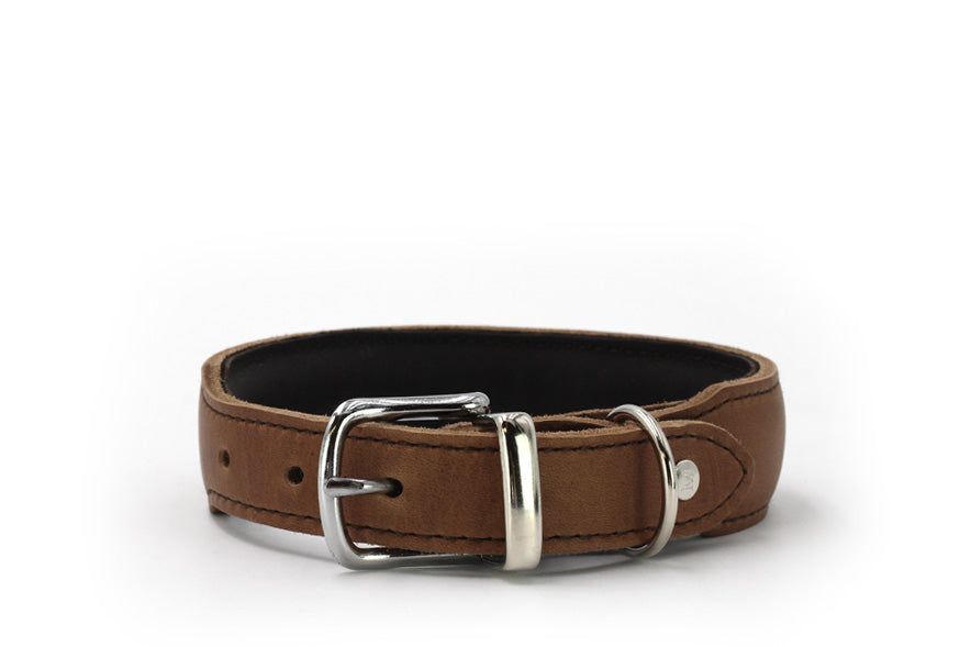 Hundhalsband läder Klassik Gefüttert – Maul Ledermanufaktur