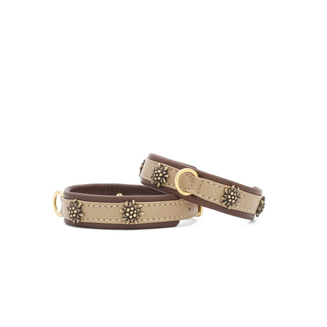Hundhalsband läder Mini Bergblume