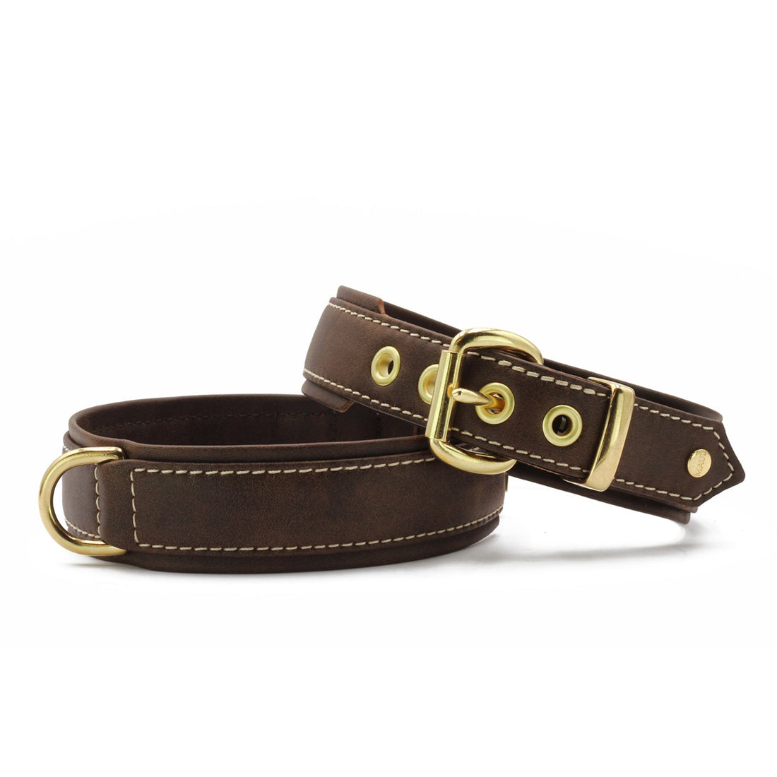 Hundhalsband läder Klassik Old English från Maul Ledermanufaktur