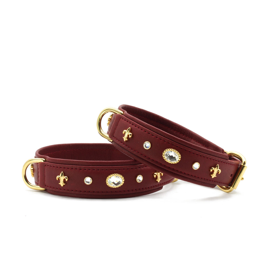 Hundhalsband läder Diamond Select