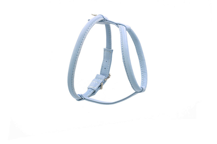 Hundsele läder Rundsytt Sunrise Ice Blue – Maul Ledermanufaktur