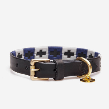 Hundhalsband Polo Blue Silver