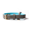 Hundhalsband Lou Grey Blue med namnbricka Don Lorino