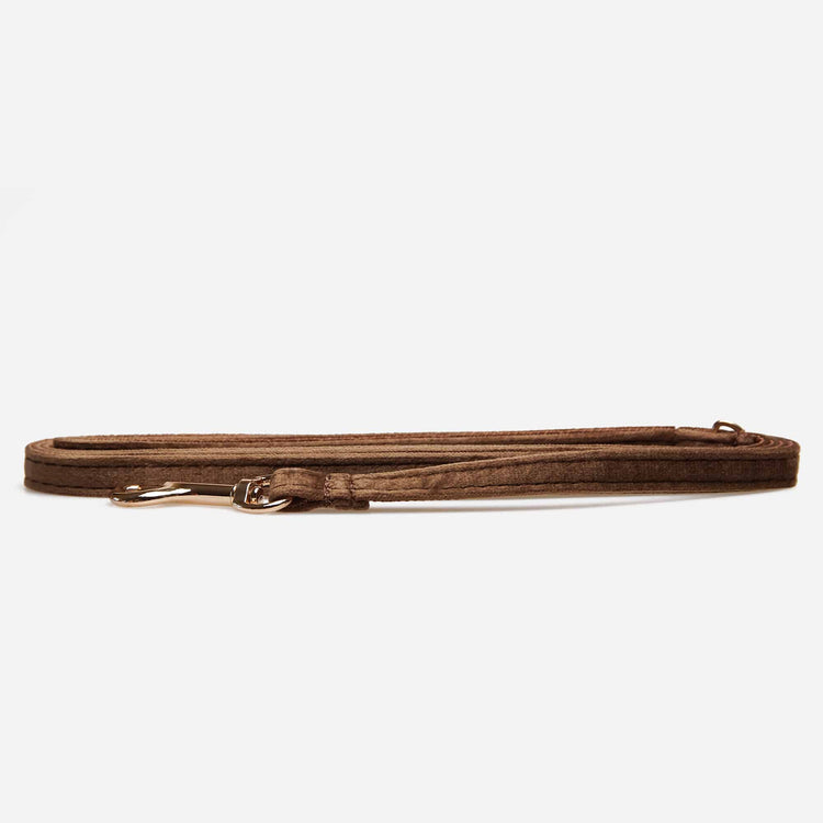 Hundkoppel Petit Soft Brown 180cm Don Lorino