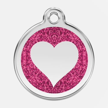 Namnbricka Gravyr Glitter Heart Don Lorino