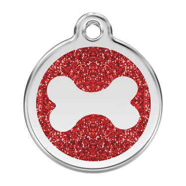 Namnbricka Gravyr Glitter Bone