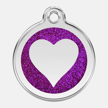 Namnbricka Gravyr Glitter Heart
