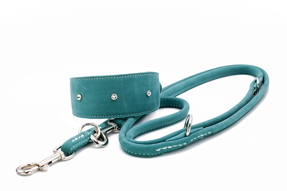 Hundhalsband läder Vinthund Diamond – Maul Ledermanufaktur