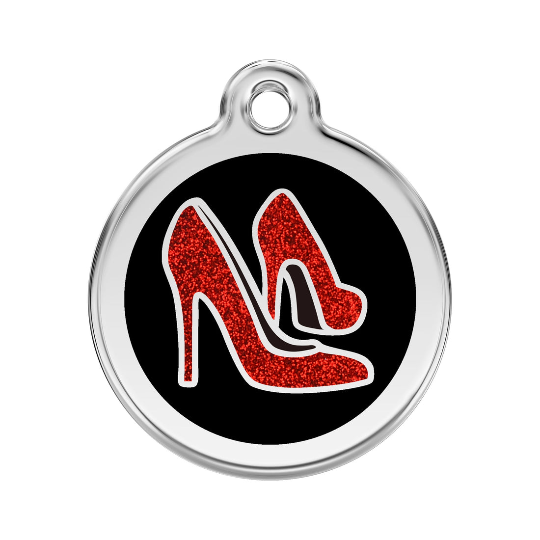Namnbricka Gravyr Glitter Red Shoes