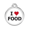 Namnbricka Gravyr I Love Food vit