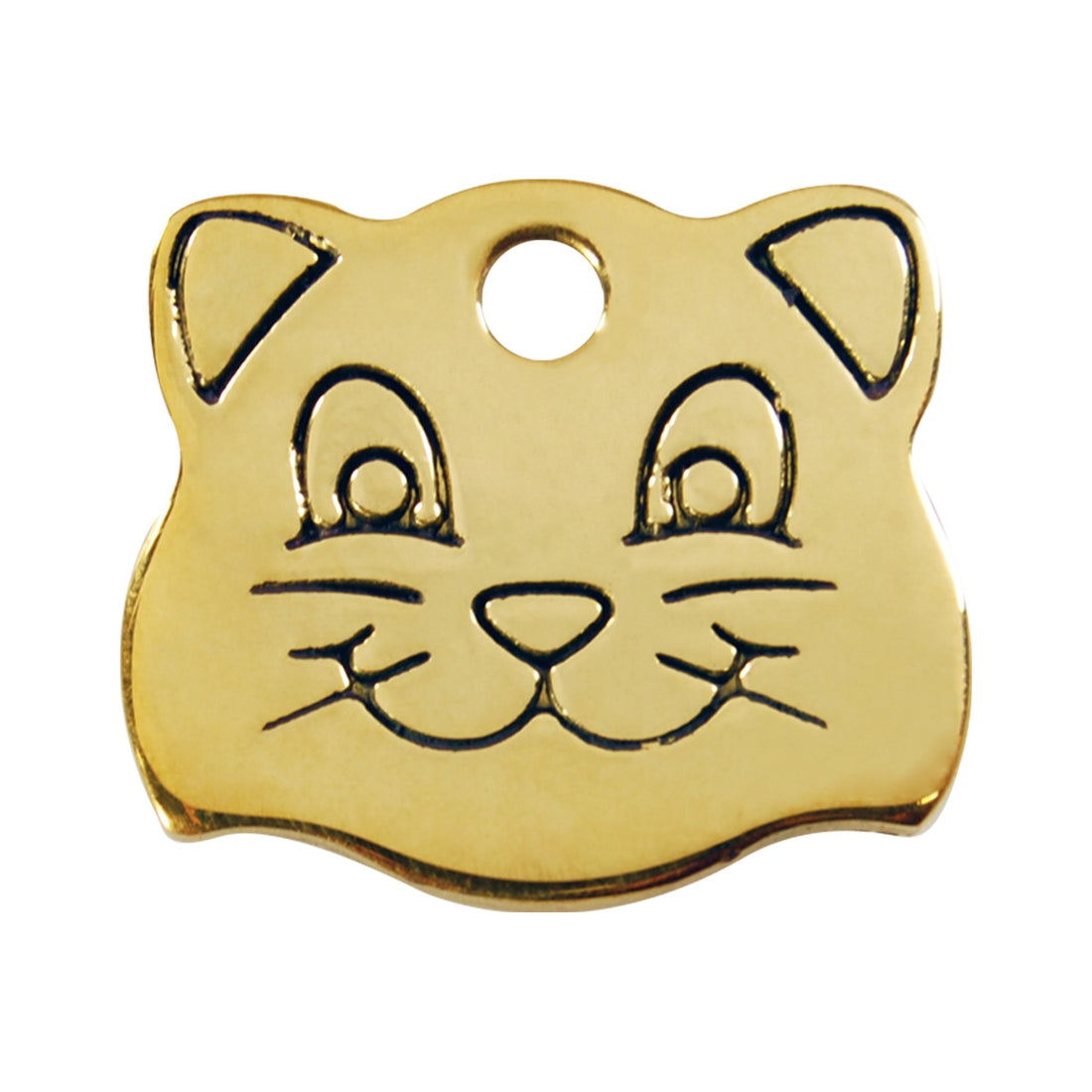 Namnbricka Gravyr Mässing Kattansikte