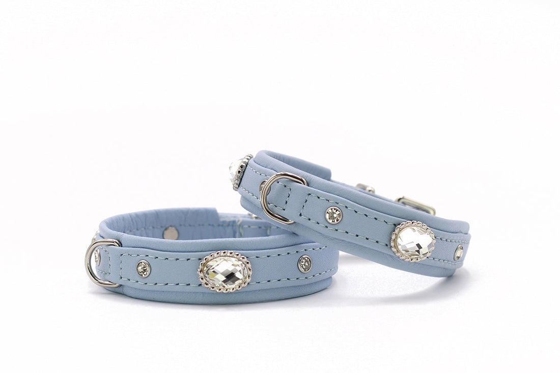 Hundhalsband läder Mini Diamond – Maul Ledermanufaktur