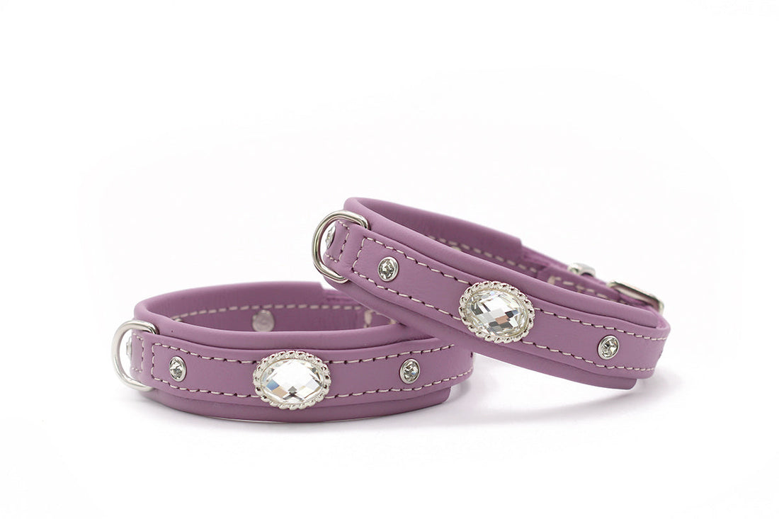 Hundhalsband läder Mini Diamond – Maul Ledermanufaktur